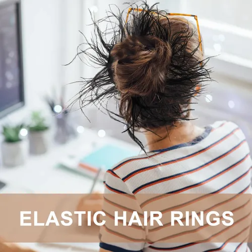 2 Diademas De Mujer Con Scrunchies Para Coleta, Plumas, Elás