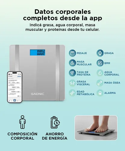 Balanza Digital Baño Personal Corporal Personas 180kg Gadnic
