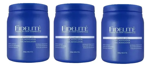 Combo Gel X12 Fijacion Extrema Efecto Humedo 1kg Fidelite