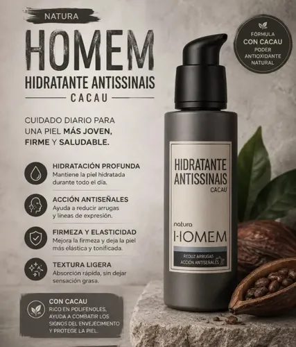 Hidratante Antiseñales Fps 30 Toque Seco Homem Natura