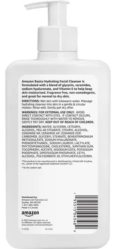 Limpiador Facial Hidratante Amazon Basics 355 Ml Piel