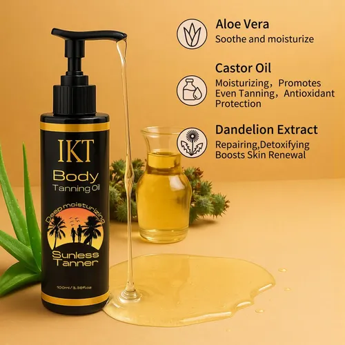 Kit De Aceite Bronceador Autobronceador Funan, Hidratante Pr