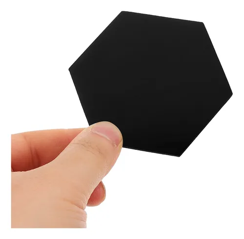 12 Piezas Pegatinas De Espejo Acrílico Hexagonales Autoadhes