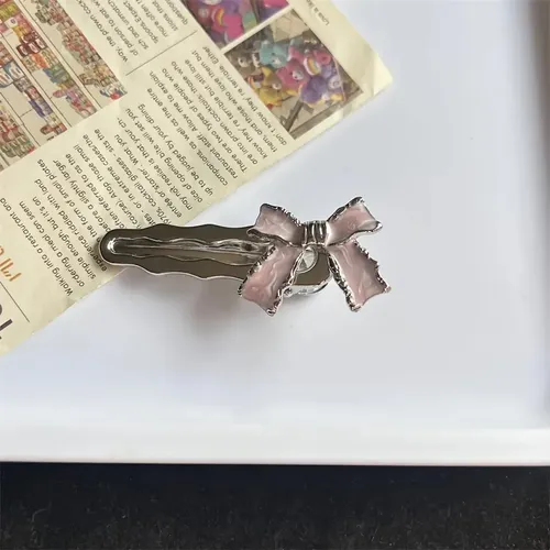 Pinza Para El Pelo Rosa Y2k Sweet Bow, Bonita Gorra Diaria 2 Pink