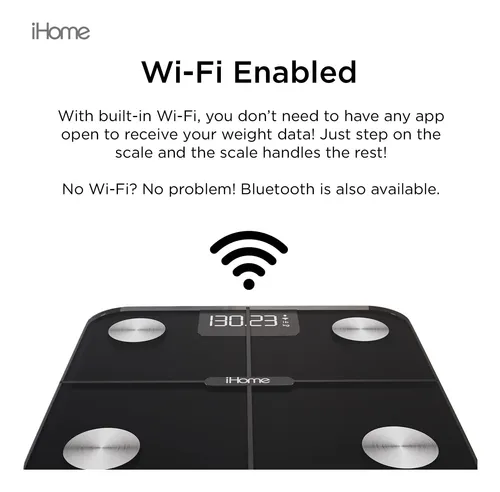 Ihome Báscula Inteligente Digital Wifi Para Peso