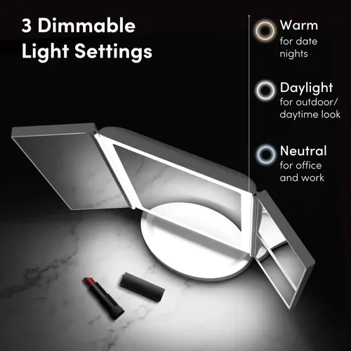Espejo De Maquillaje Fancii Con Luz Led Recargable, 5 X 10 V