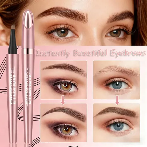 Lápiz De Cejas Microblading, Impermeable Y Natural, 3d