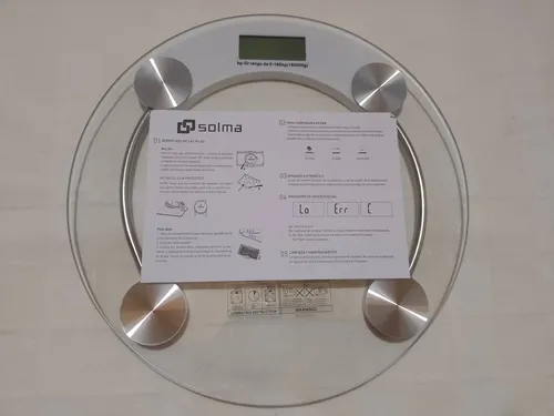 Balanza Digital De Baño Vidrio Y Metal 180kg