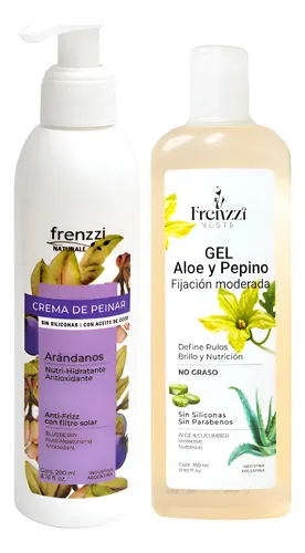 Frenzzi Gel Fijador Aloe Y Pepino + Crema D/p Arandanos
