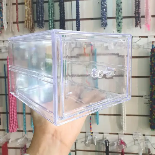 Organizador Acrílico 1 Cajon Transparente Maquillaje Joya
