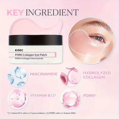 Parches Ojos Koec Pdrn Colágeno Hidrogel Anti Ojeras 60 Und
