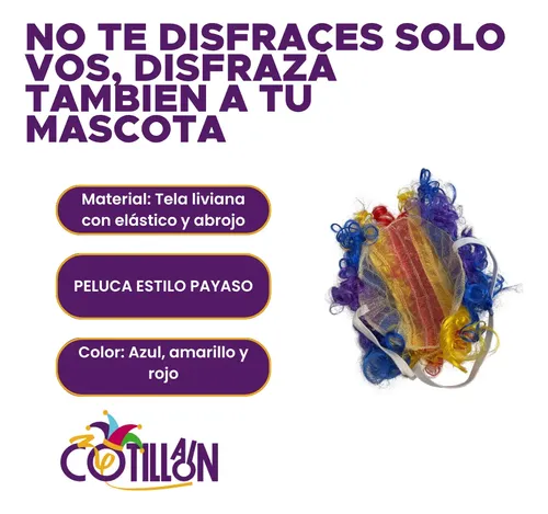Peluca Para Mascota Payaso X1u