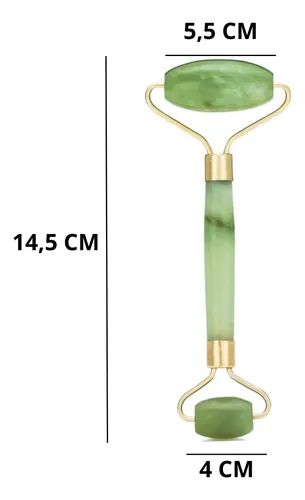 Rodillo Roller Facial Rostro Masajeador Masaje Doble 2 Jade