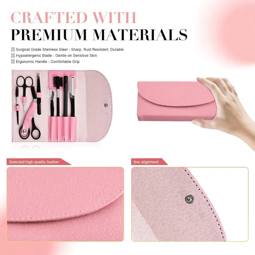 Kit De Cuidado De Cejas Con Funda De Viaje