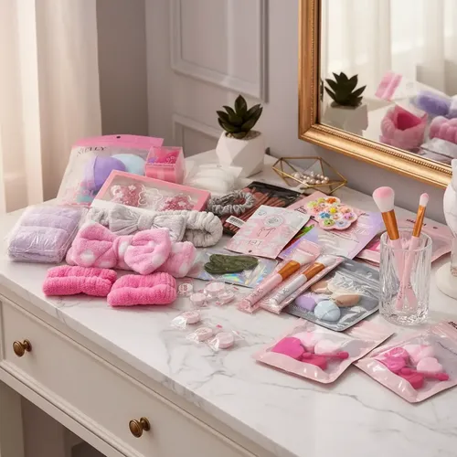 Kit De Skincare Completo Con Vinchas, Brochas Y Esponjas