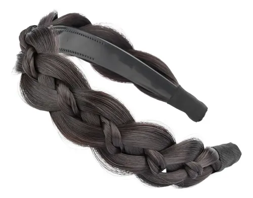 Diadema Trenzada Ancha For Mujer Con Dientes Y Pelo