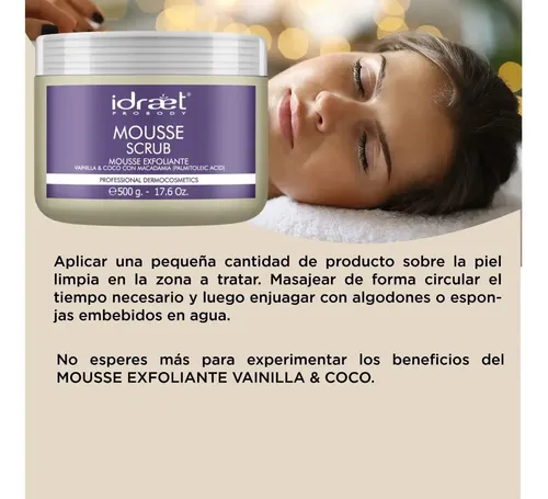 Exfoliante Facial Y Corporal Idraet Mousse Scrub Limpieza