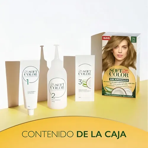 Soft Color Kit De Tintura Semipermanente 71 Rubio Cenizo