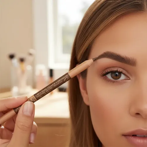 Lápiz Delineador Para Cejas + Iluminador Avon Color Trend