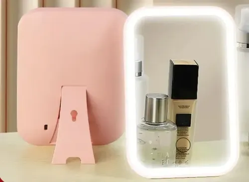 Espejo Maquillaje Luz Led Regulable Usb Recargable Tactil