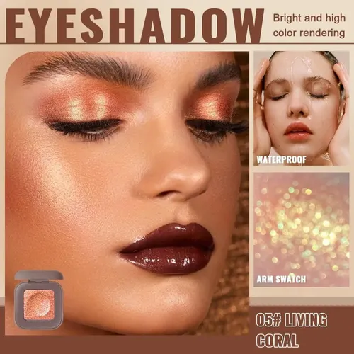 Sombra De Ojos Glitter Peach Champagne Rose Gold 0.1 Oz