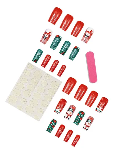 Parches Navideños Para Uñas Usables Terminados 5914