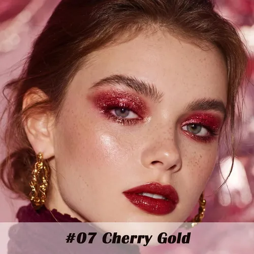 Paleta De Sombras Holográficas Multicolor Cherry Gold