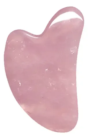 Natural Rose Cuarzo Gua Sha Herramienta Jade Acupuntura