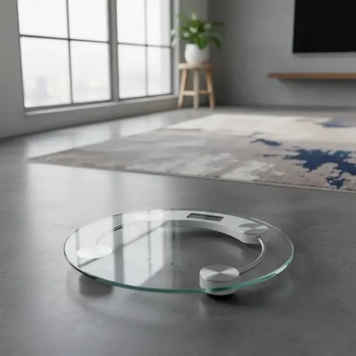 Balanza Digital De Baño Vidrio Y Metal 180kg Transparente