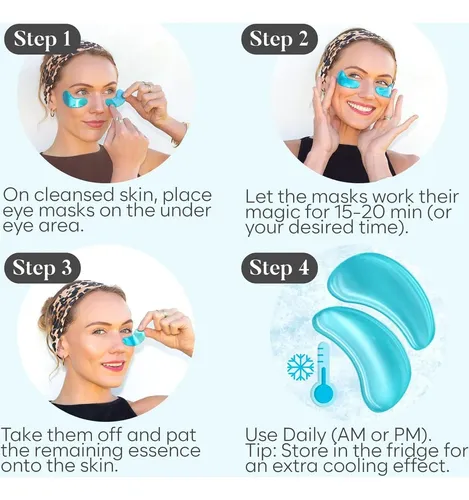 Aurae Parche Eye Patches Azul 30 Pares Hyaluronic