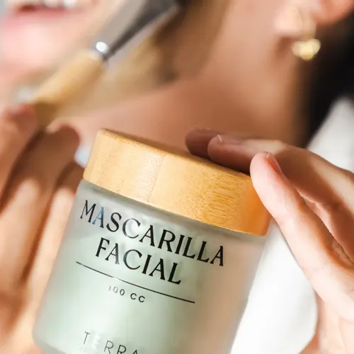 Mascarilla Facial Con Brocha De Bambú Terra Cosmetica Natura Tipo de piel Todo tipo de piel