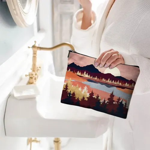 Bolsa De Maquillaje Givotin, Bonita Lona Impermeable Para Mu