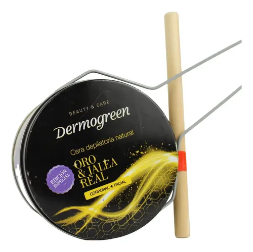 Dermogreen Cera Depilatoria Vegetal Oro Y Jalea 200g