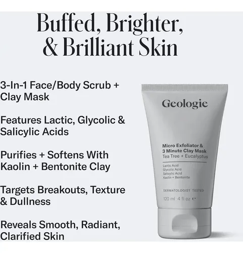 Geologie Exfoliante Y Mascarilla De Arcilla 3 En 1 118 Ml
