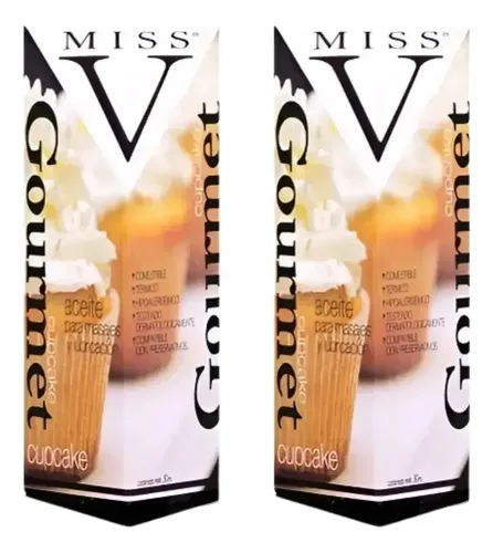 Combo X 2 Aceites Corporal Miss V Saborizado Cupcake