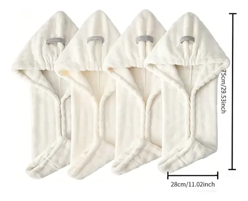 Toalla Turbante Gorro Secador Pelo Microfibra Beige