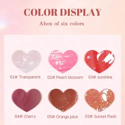 6-piece Moisturizing Lip Oil Set, For Glossy Lip Care