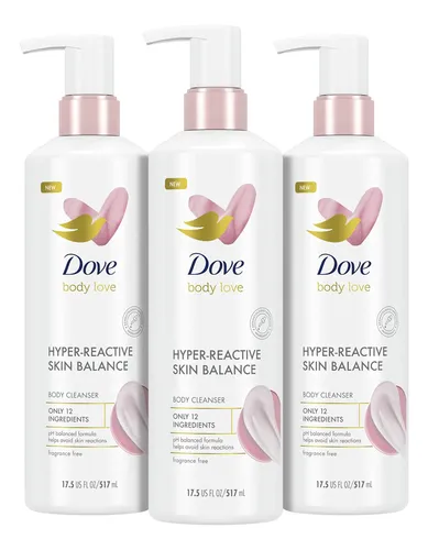Jabón Corporal Dove Fragrance Free 1.55l 3 Unidades