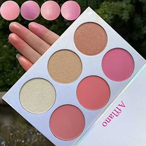 Colorete E Iluminador, Iluminador Y Bronceador En Polvo Cont