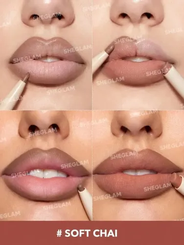 Sheglam Dúo Lapiz Labial Y Delineador Glam 101 – Soft Chai