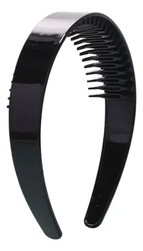 Diadema Lisa Para Niña De 2,5 Cm De Ancho Con Peine De Dient