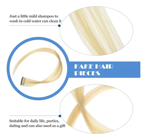 10 Piezas De Extensiones De Cabello Clip-in, Mechones Largos