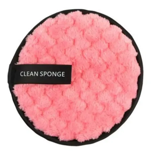 Almohadilla Desmaquillante De Microfibra, 12 Cm, Lveye Espon Fucsia
