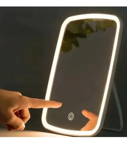 Espejo Rectangular Led Táctil Poratil Calido Frio Neutro Usb
