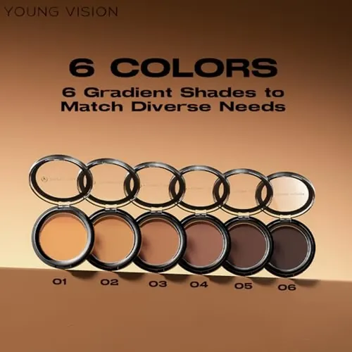 Polvo Bronceador Mate Young Vision, Resistente Al Agua Las 2