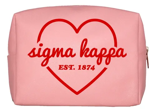 Bolsa De Maquillaje Sorority Shop Sigma Kappa De Piel Sintét