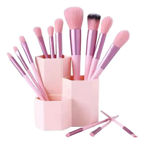 Kit Profissional De Pincéis De Maquiagem Com 13 Peças Em