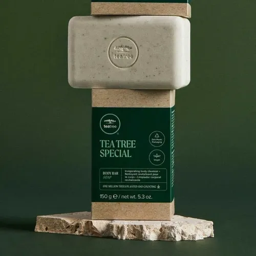 D3080101 Barra De Jabón Con Forma De Árbol De Té Y Hojuelas