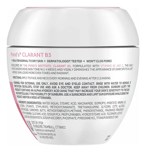 Crema Facial Ponds Clarant B3 Piel Normal A Seca   Pack De 2