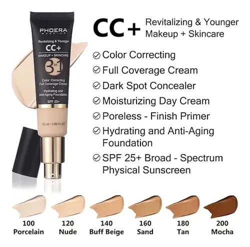 Phoera Cc Cream Hilareco Full Coverage Foundation Anti Aging